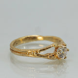 Blooming Fruit Branch Engagement Ring With Lab-Grown Diamond