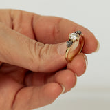 Meteorites and Lab-Grown Diamond Triston Ring