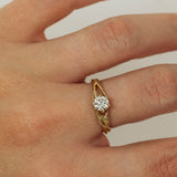 Blooming Fruit Branch Engagement Ring With Lab-Grown Diamond