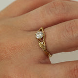 Blooming Fruit Branch Engagement Ring With Lab-Grown Diamond