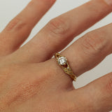 Blooming Fruit Branch Engagement Ring With Lab-Grown Diamond
