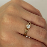 Blooming Fruit Branch Engagement Ring With Lab-Grown Diamond
