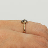 Meteorite Ring with a Diamond Accent