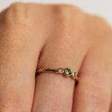 Gentle Sapphires Trio on a Branch Ring