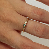 Gentle Sapphires Trio on a Branch Ring