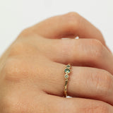 Gentle Sapphires Trio on a Branch Ring