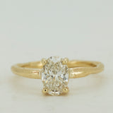 Raw Ring with Oval Diamond