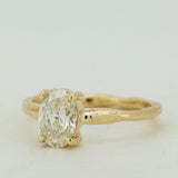 Raw Ring with Oval Diamond