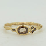 Horizontal Oval Brandy Diamond