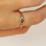 Horizontal Oval Brandy Diamond