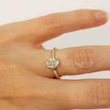 Raw Ring with Oval Diamond