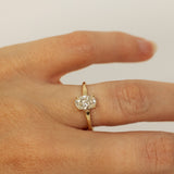 Raw Ring with Oval Diamond