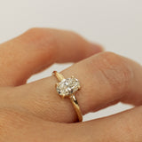 Raw Ring with Oval Diamond