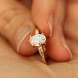 Raw Ring with Oval Diamond