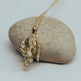 Natural geranium leaf necklace