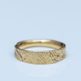 Narrowed gentle bark textured ring