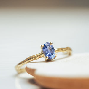 Yael's blue-purple sapphire branch ring