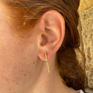 14k gold Short branch earrings