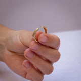 Open Branch Ring with Champagne Diamond