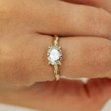 Thick Branch with 1.5ct Oval Lab Grown Diamond solitaire