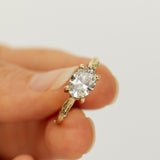 Thick Branch with 1.5ct Oval Lab Grown Diamond solitaire