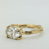 Thick Branch with 1.5ct Oval Lab Grown Diamond solitaire
