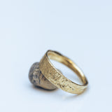 Narrowed gentle bark textured ring