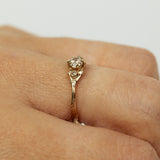 Asymmetric Spreading Branch Champagne Diamonds