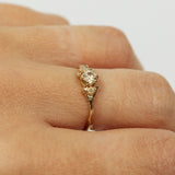 Asymmetric Spreading Branch Champagne Diamonds