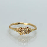 Asymmetric Spreading Branch Champagne Diamonds