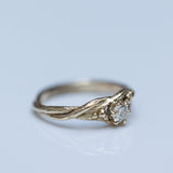 Blooming Solitaire Branch Ring