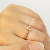 Pear Cut 0.35ct Champagne Solitaire Ring