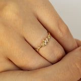 Yellow Diamonds Bubble Raw Ring