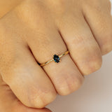Oval Sapphire Solitaire Raw Ring