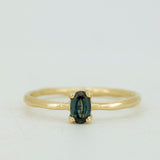 Oval Sapphire Solitaire Raw Ring