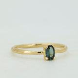 Oval Sapphire Solitaire Raw Ring