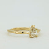 Pear Cut 0.35ct Champagne Solitaire Ring