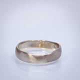 Fingerprint Ring in Smooth Raw Gold Texture