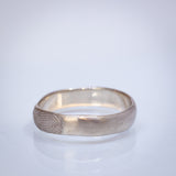 Fingerprint Ring in Smooth Raw Gold Texture