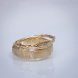 Cracked Earth & Branch Fingerprint Ring Set