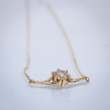 Organic Branch Necklace with 0.70ct Diamond