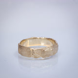 Cracked Earth Texture Fingerprint Ring