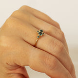 Bubble Cluster Ring with Parti Sapphires