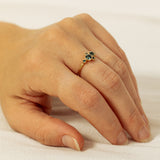 Bubble Cluster Ring with Parti Sapphires