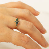 Bubble Cluster Ring with Parti Sapphires