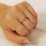 Rubies and White Diamonds Bubble Branch Ring