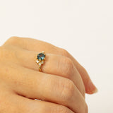 Asymmetric Sapphire and Diamonds Cluster