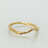 Thick Spreading Branch with Sapphire Meteorite and Diamonds