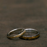 Keum boo duet- white gold and silver rings