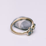 Asymmetric bubble ring with sapphires